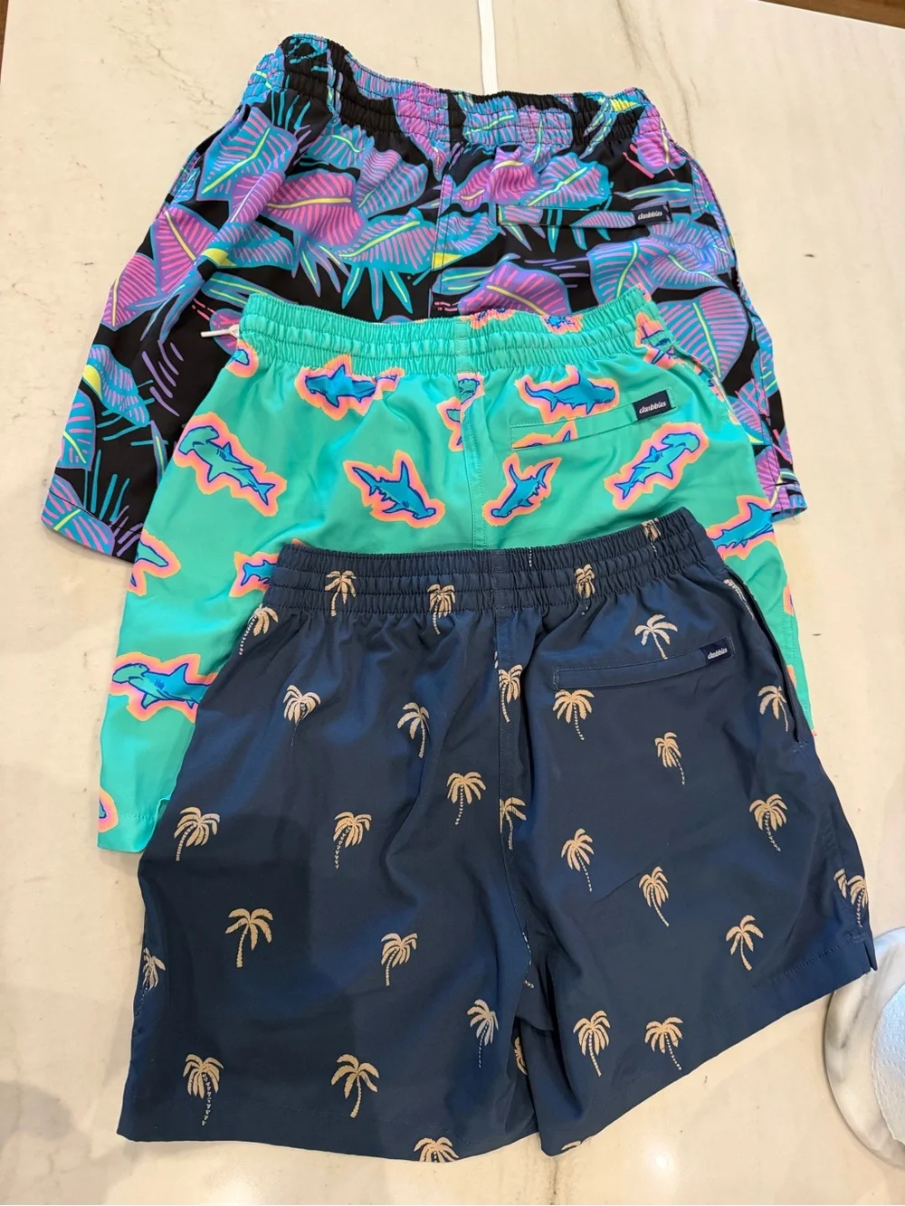 🌴 Chubbies Men’s Swim Trunks -3 Pairs- Small (5.5” Inseam)-Excellent Condition-